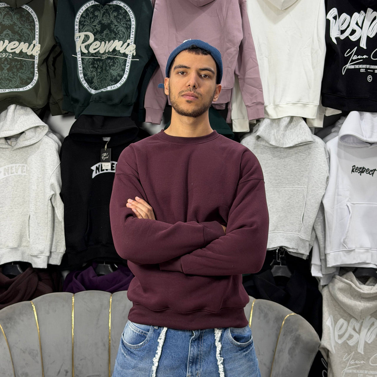 OVERSIZED SWEATSHIRT - BURGUNDY
