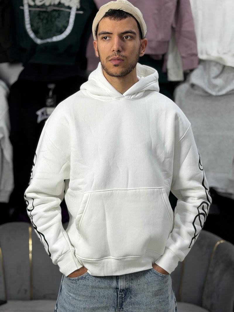 Hoodie Shadow Hands White