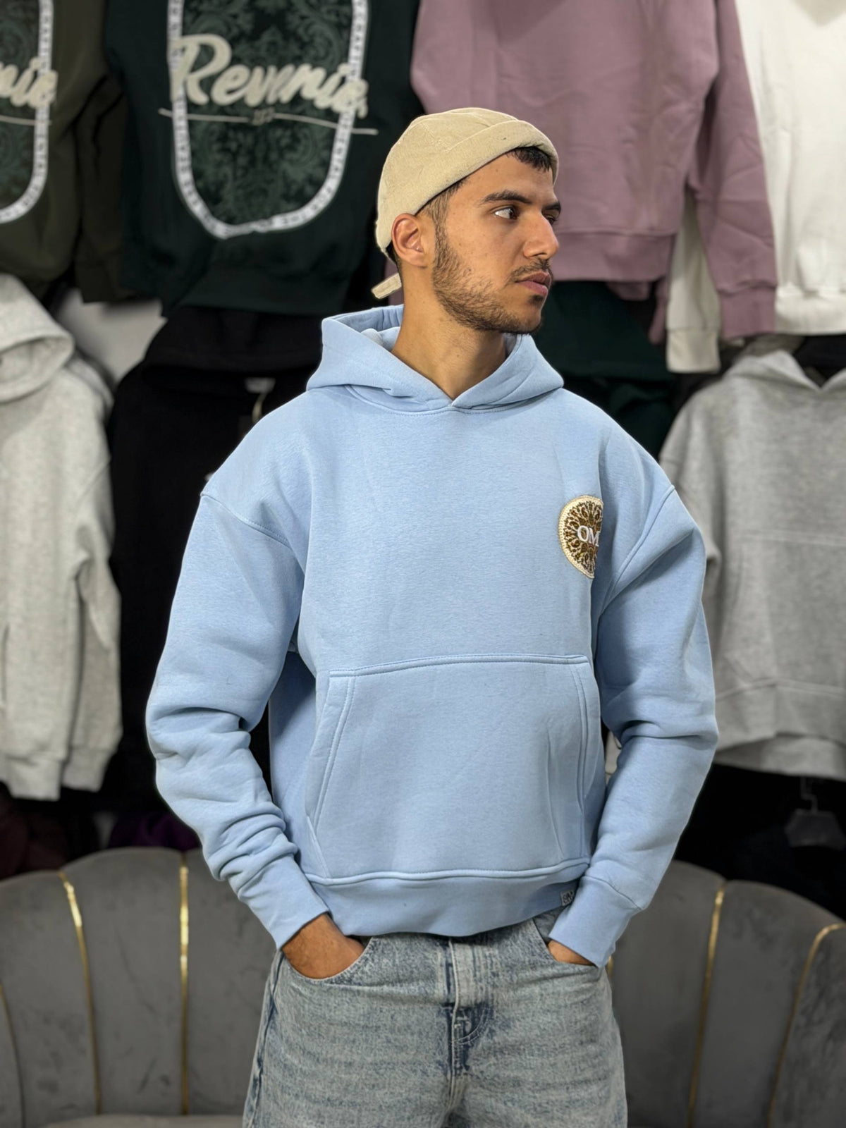 HOODIES OM BLUE(Copy)