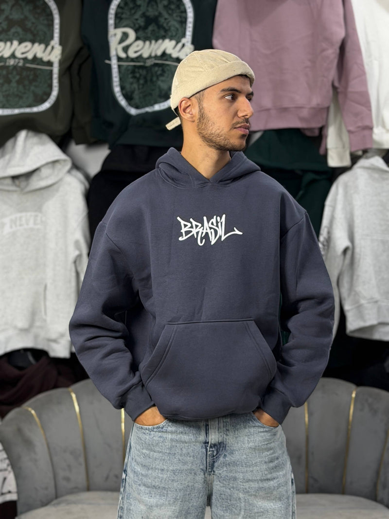 HOODIE OVERSIZED BRASIL - GRAY