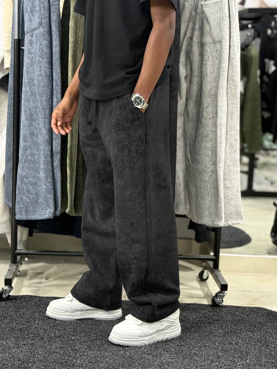 DELAVE BAGGY CTT PANT - BLACK