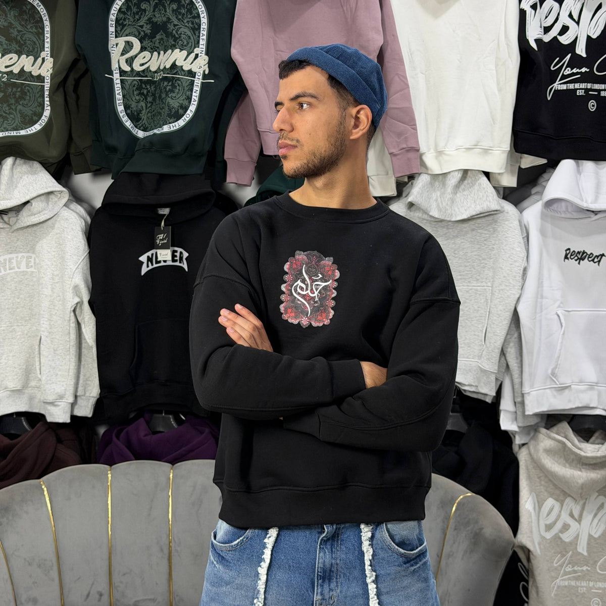 7OLM — SWEATSHIRT BLACK