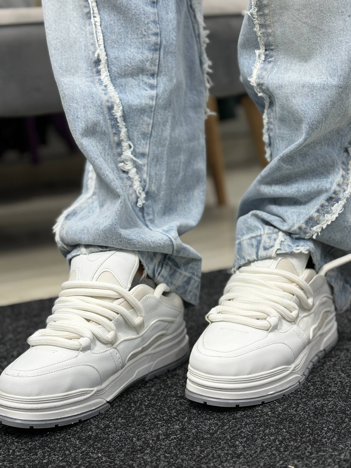 BERSHKA BASKETS WHITE SHOES
