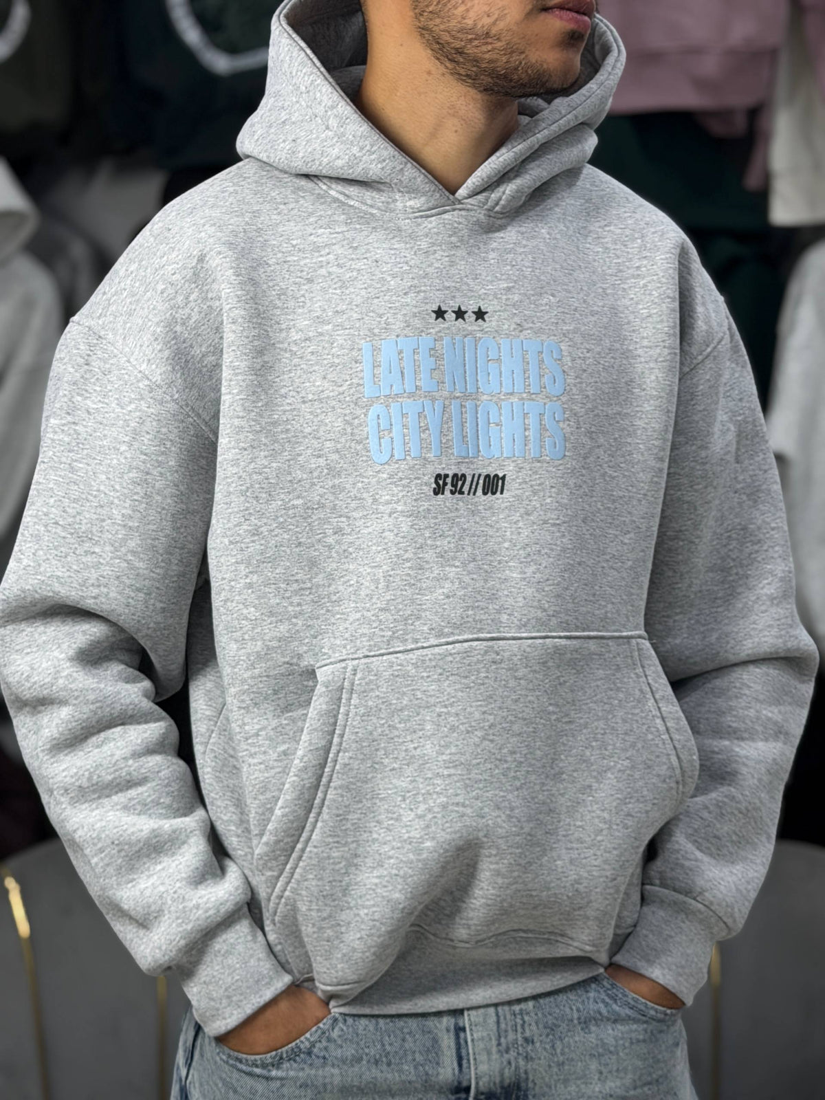NEVER SLEEP HOODIE - GRAY