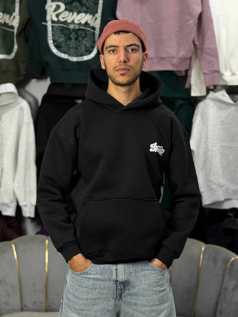 HOODIE STWD SMOKY - BLACK