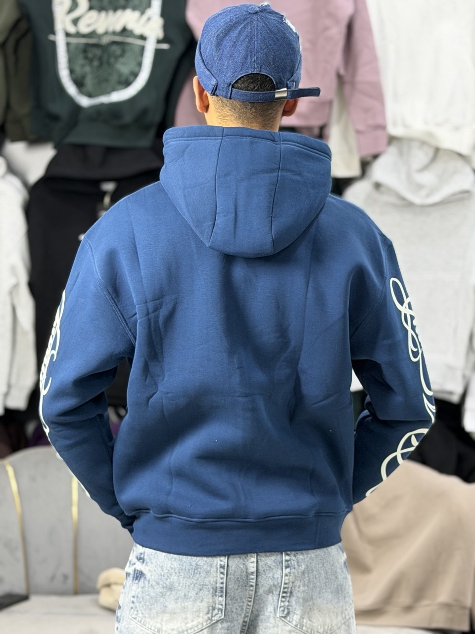 Hoodie Shadow Hands Blue