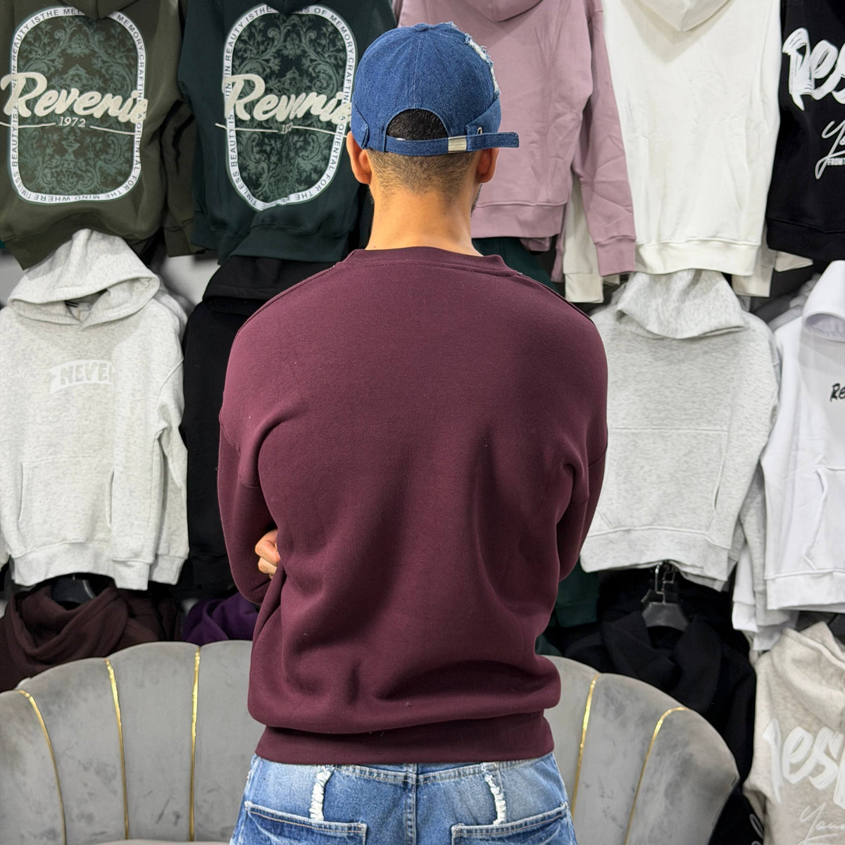OVERSIZED SWEATSHIRT - BURGUNDY