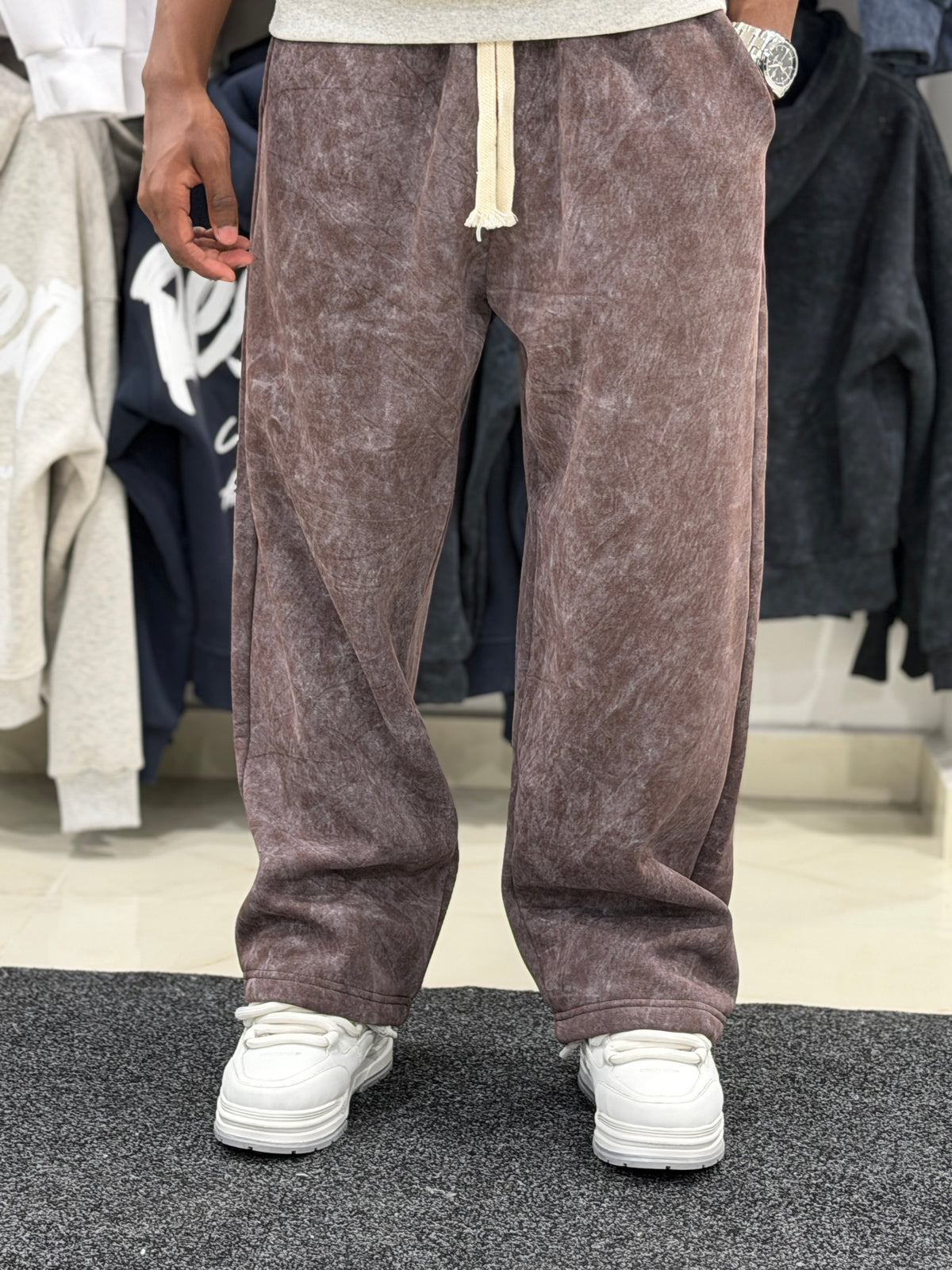 DELAVE BAGGY CTT PANT - BROWN