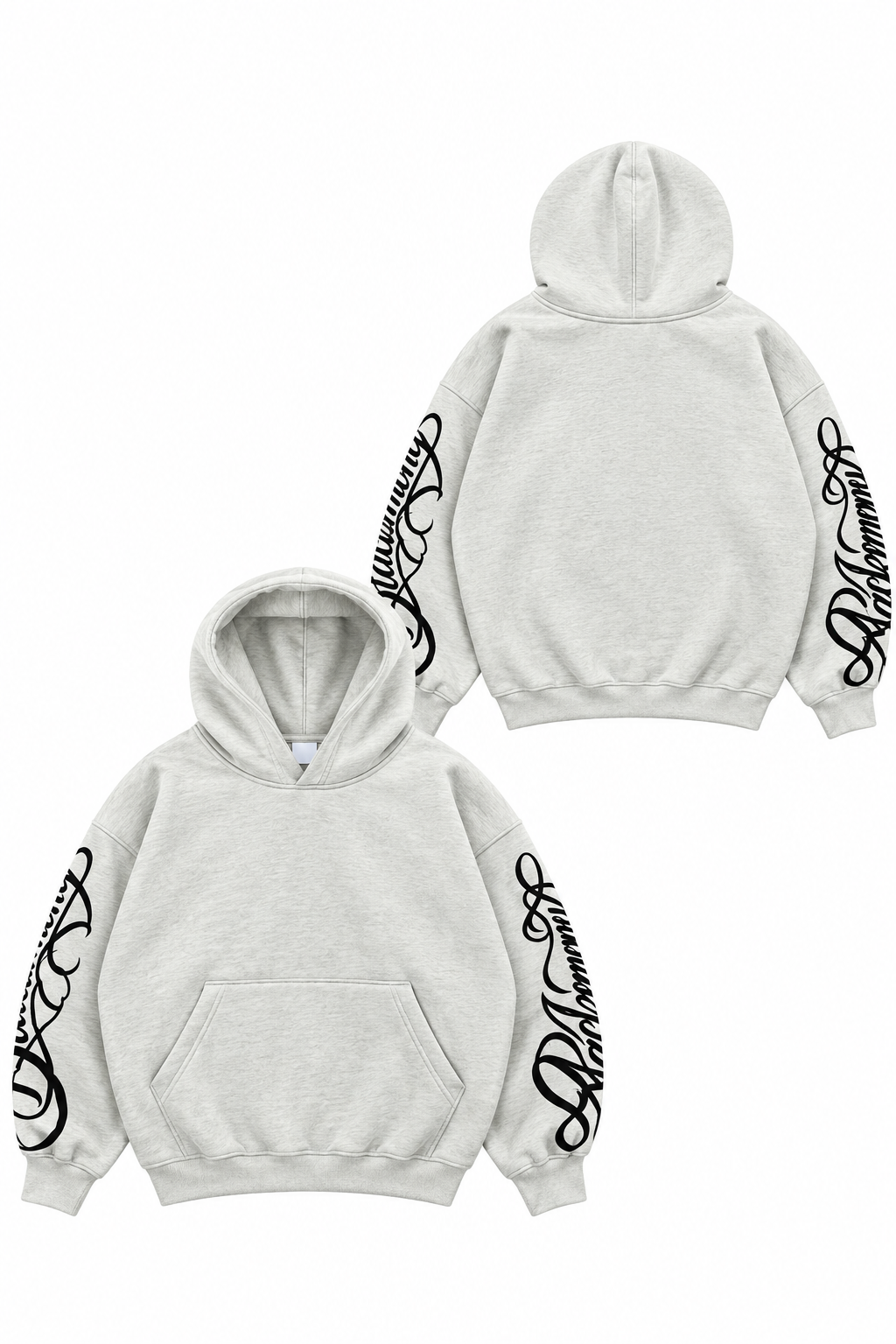 Hoodie Shadow Hands White