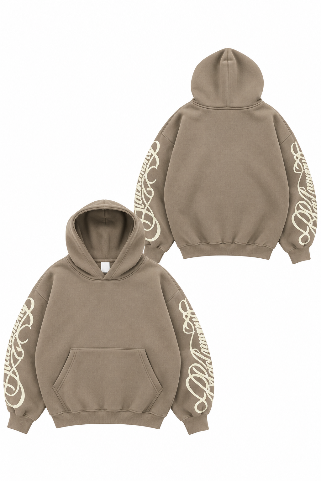 Hoodie Shadow Hands Brown
