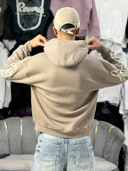 Hoodie Shadow Hands Brown