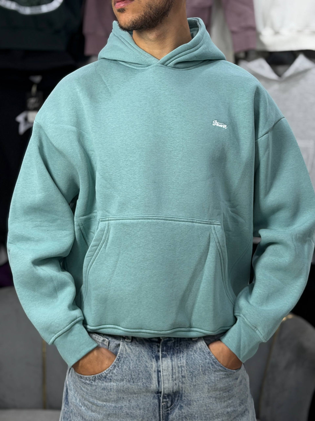 STWD HOODIE OVERSIZE - MINT GREEN