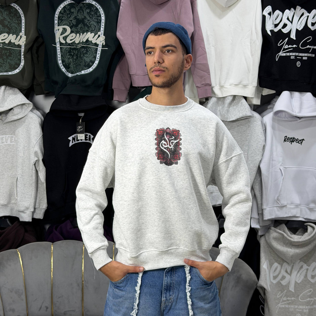 7OLM — SWEATSHIRT GRAY