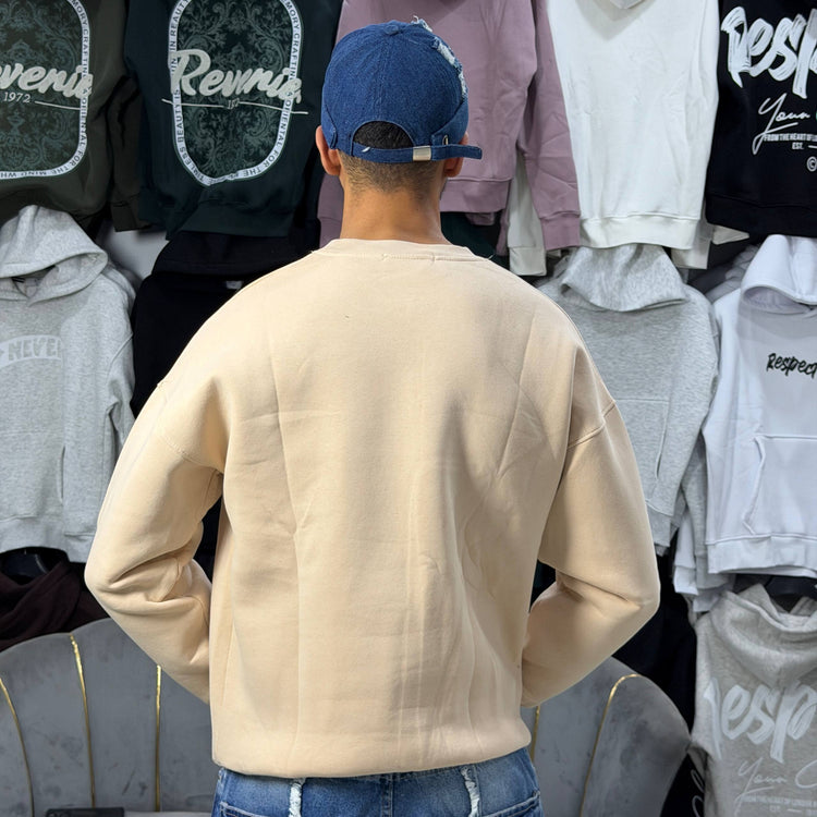 OVERSIZED SWEATSHIRT - BEIGE