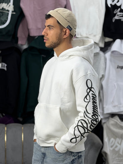 Hoodie Shadow Hands White