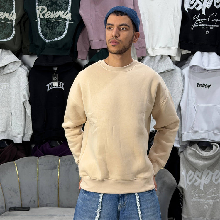 OVERSIZED SWEATSHIRT - BEIGE