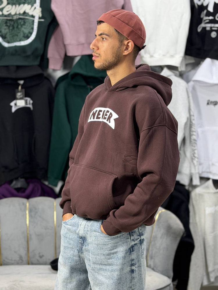 HOODIE NEVER SCP - BROWN