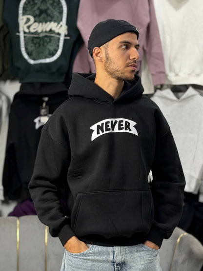 HOODIE NEVER SCP - BLACK