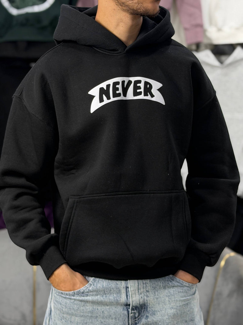 HOODIE NEVER SCP - BLACK