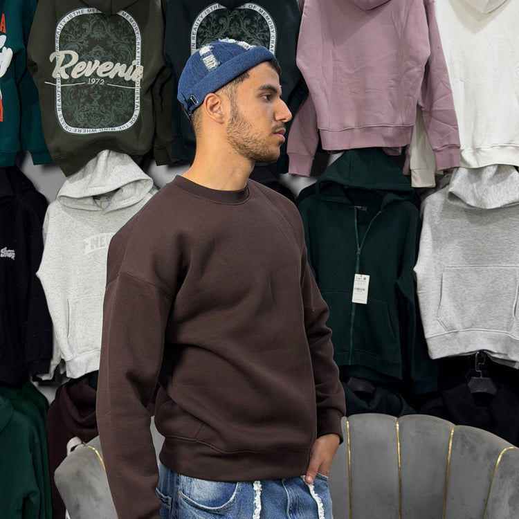 OVERSIZED SWEATSHIRT - BROWN
