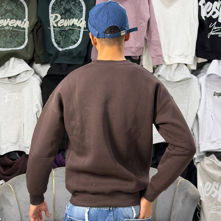 OVERSIZED SWEATSHIRT - BROWN