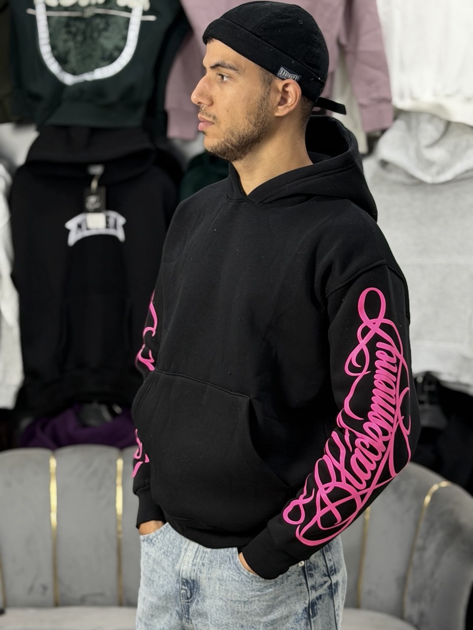 Hoodie Shadow Hands Black