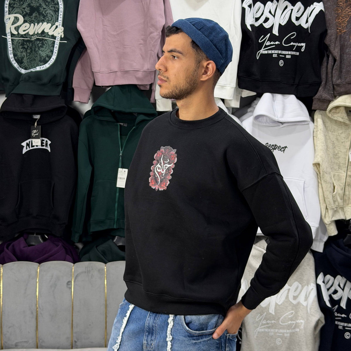 7OLM — SWEATSHIRT BLACK
