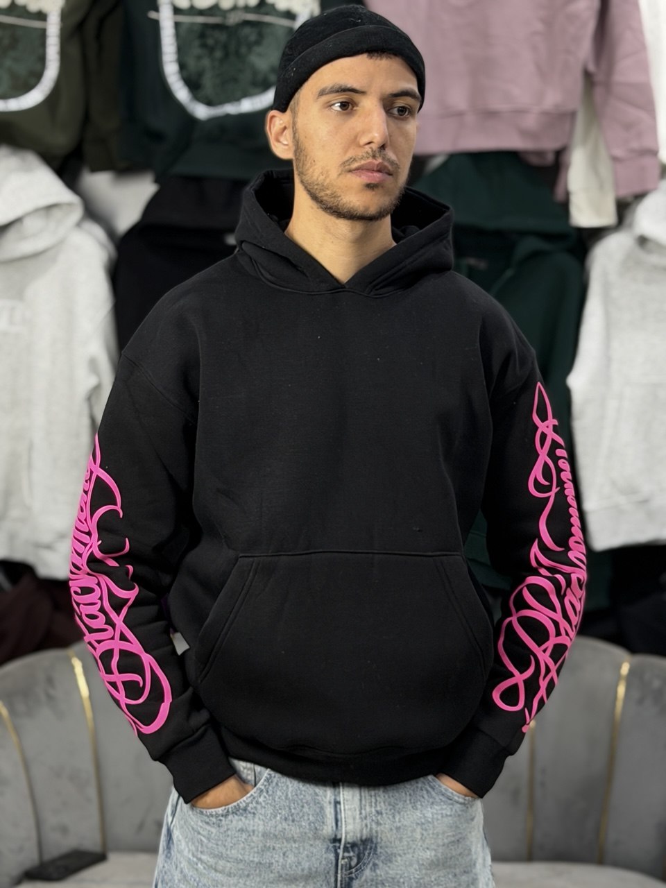 Hoodie Shadow Hands Black