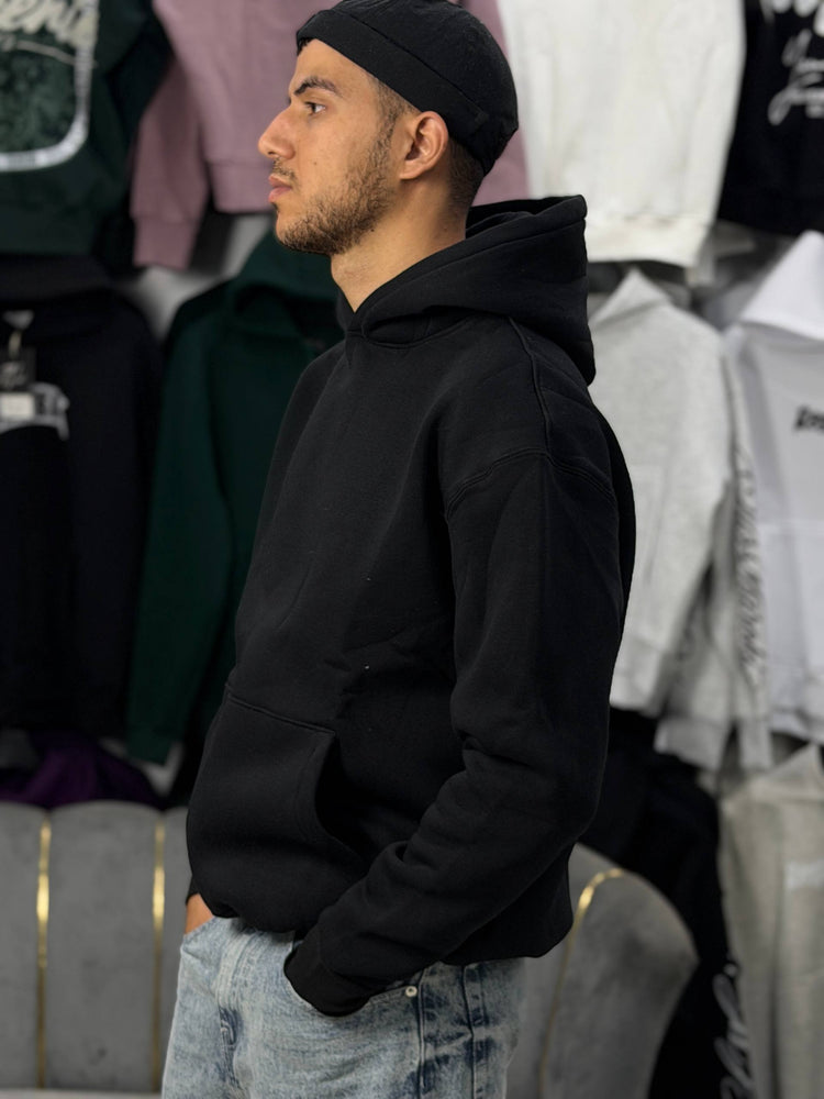 OVERSIZED BASIC HOODIE – BLACK