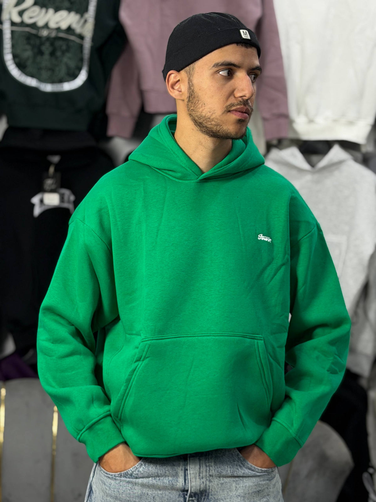 STWD HOODIE OVERSIZE - GREEN