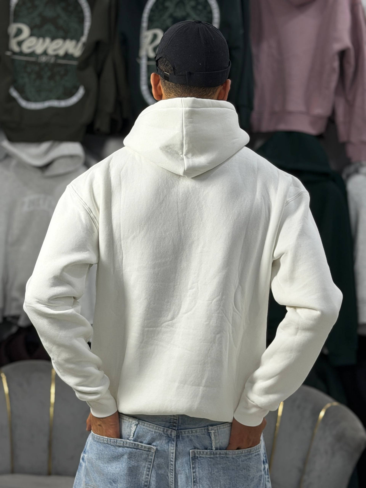 OVERSIZED BASIC HOODIE – WHITE