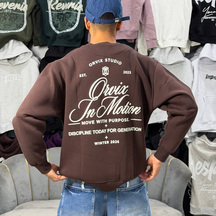 SWEATSHIRT ORVIX - BROWN