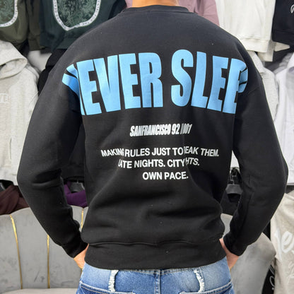 sweatshirt never sleep black