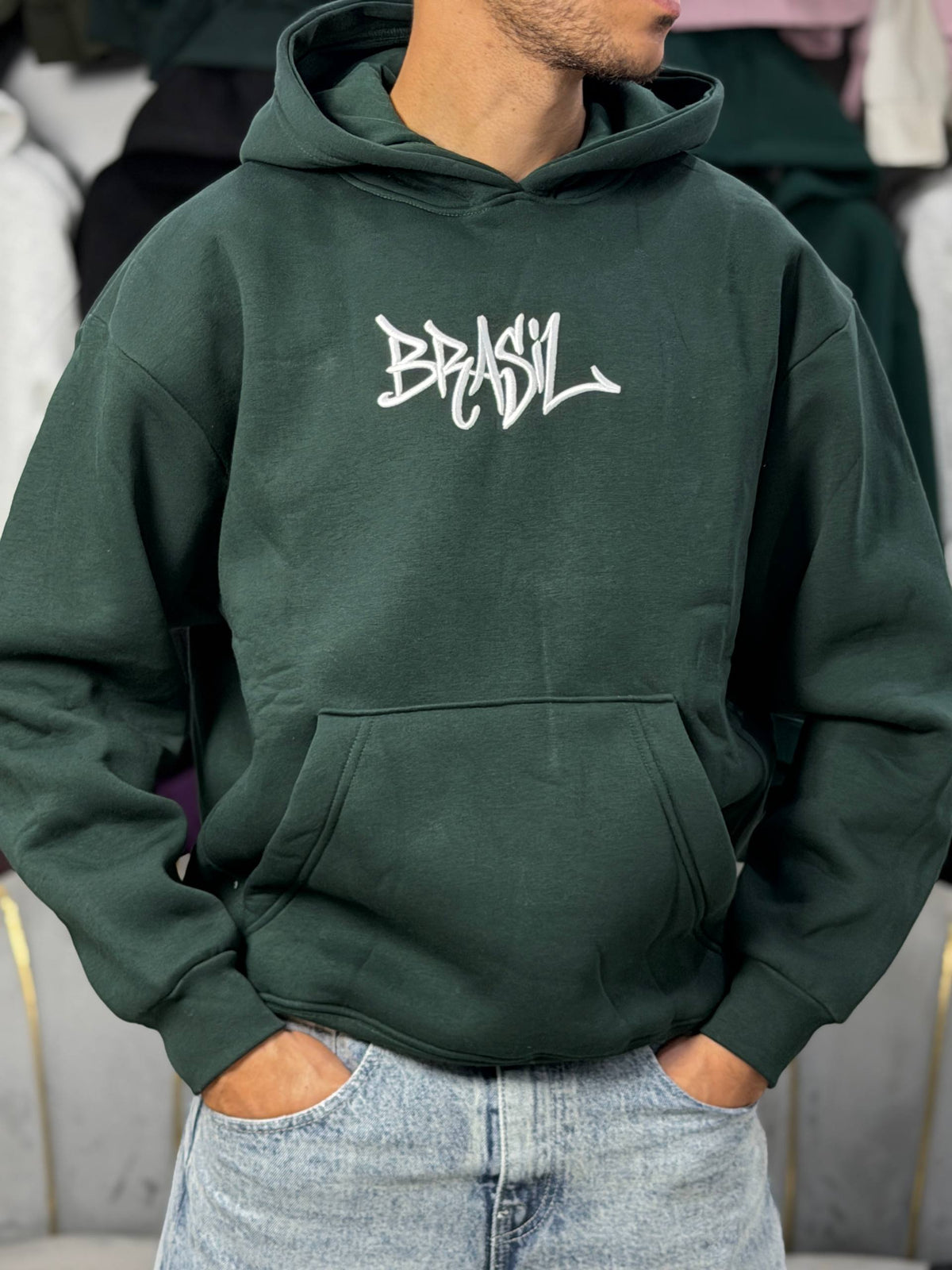 hoodie oversized brasil green