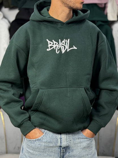 hoodie oversized brasil green