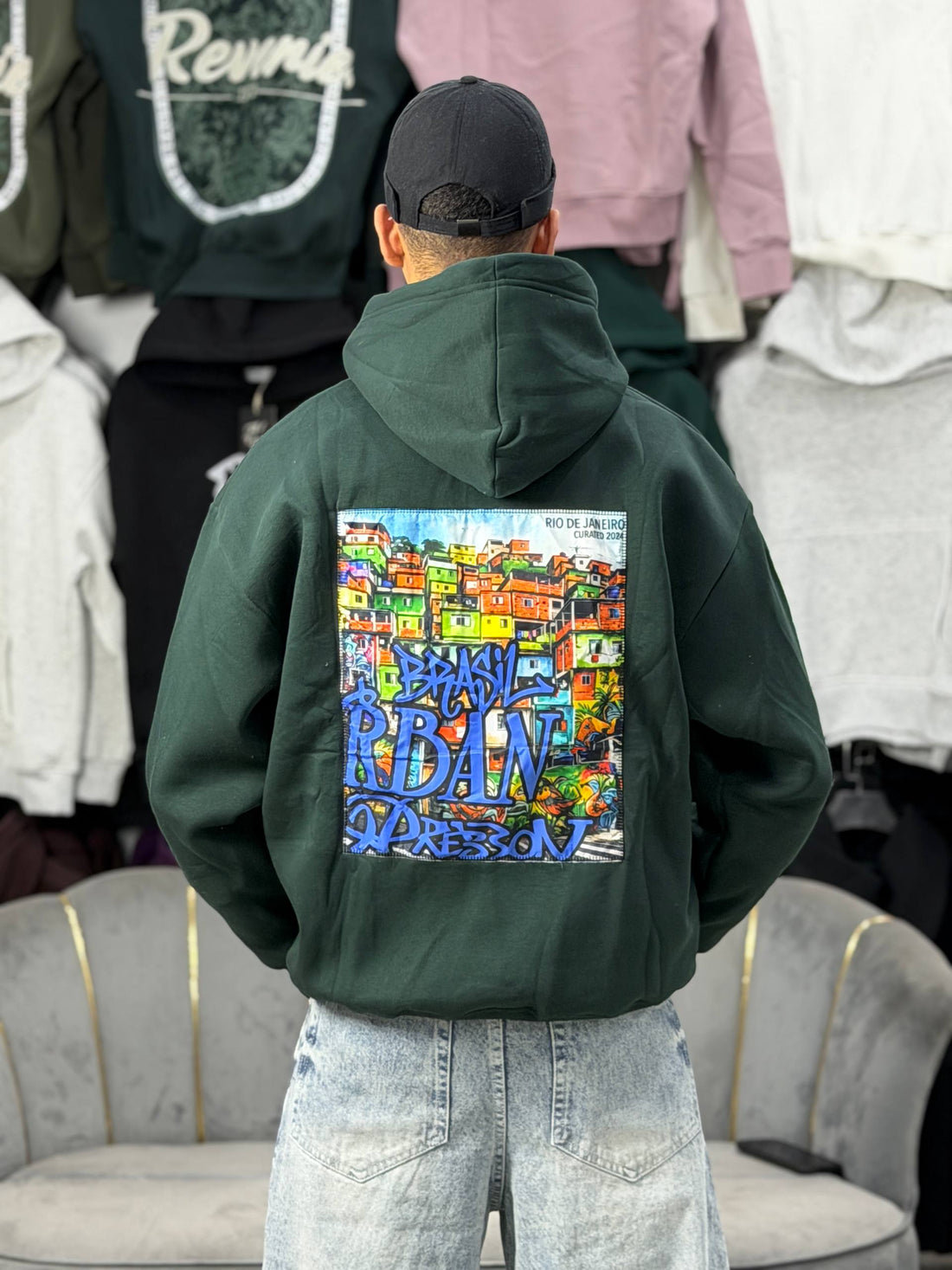 hoodie oversized brasil green
