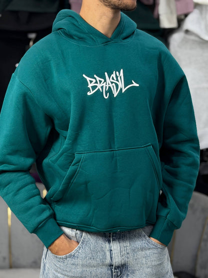 Hoodie oversized brasil skybleu