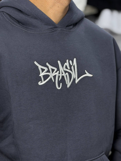 Hoodie oversized brasil GRAY