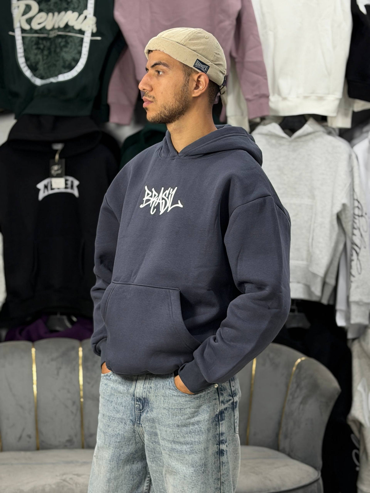 Hoodie oversized brasil GRAY