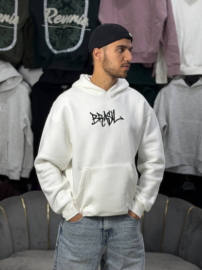 Hoodie oversized brasil white