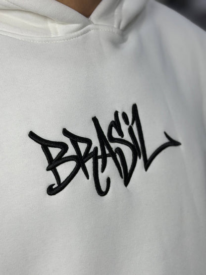 Hoodie oversized brasil white