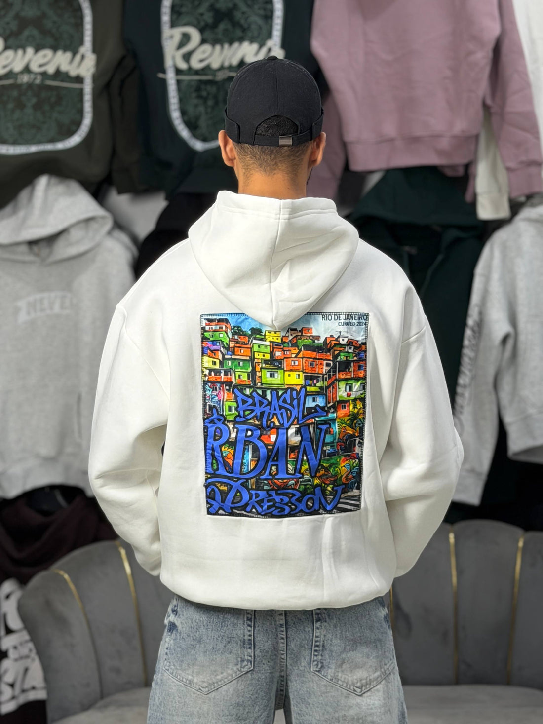 Hoodie oversized brasil white