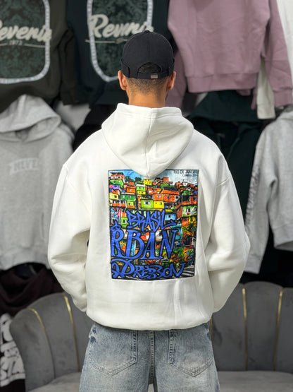Hoodie oversized brasil white