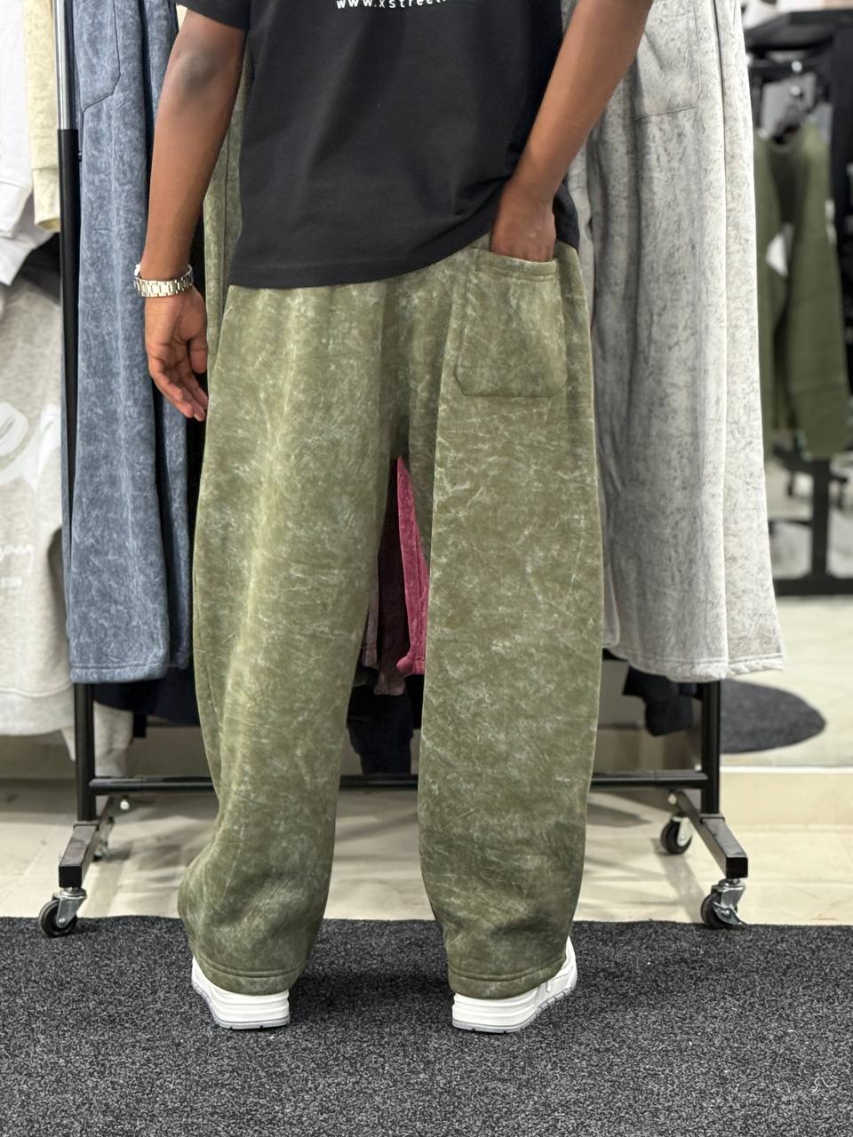 DELAVE BAGGY CTT PANT - OLIVE