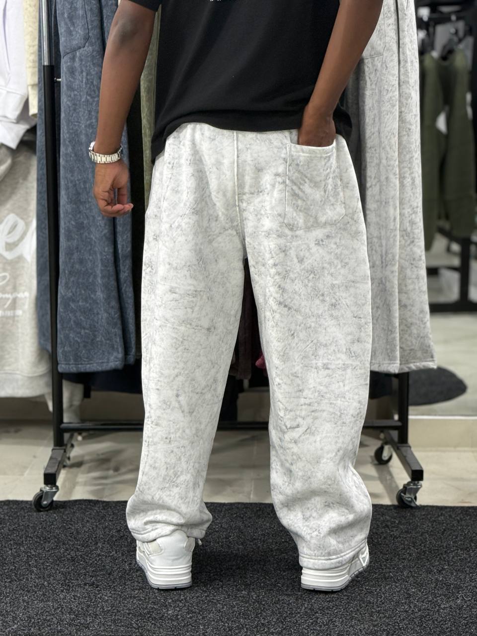 DELAVE BAGGY CTT PANT - WHITE