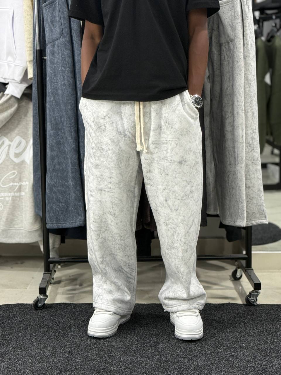 DELAVE BAGGY CTT PANT - WHITE