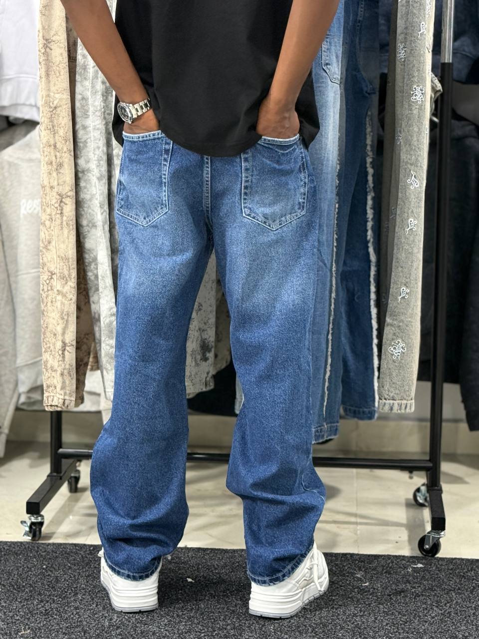 BAGGY JEANS SIMPLE VMJ10 - BLUE