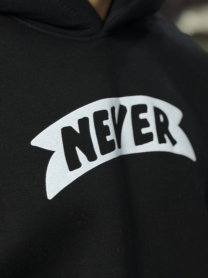 HOODIE NEVER SCP - BLACK