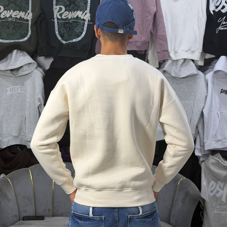 OVERSIZED SWEATSHIRT - BEIGE CLAIR