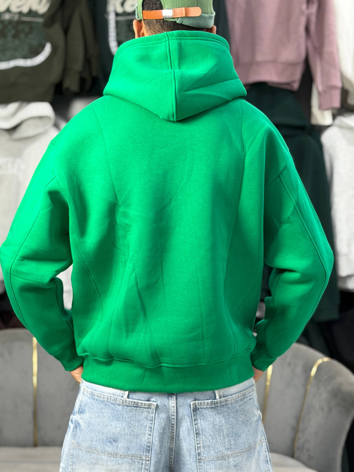 OVERSIZED BASIC HOODIE – BRIGHT GREEN